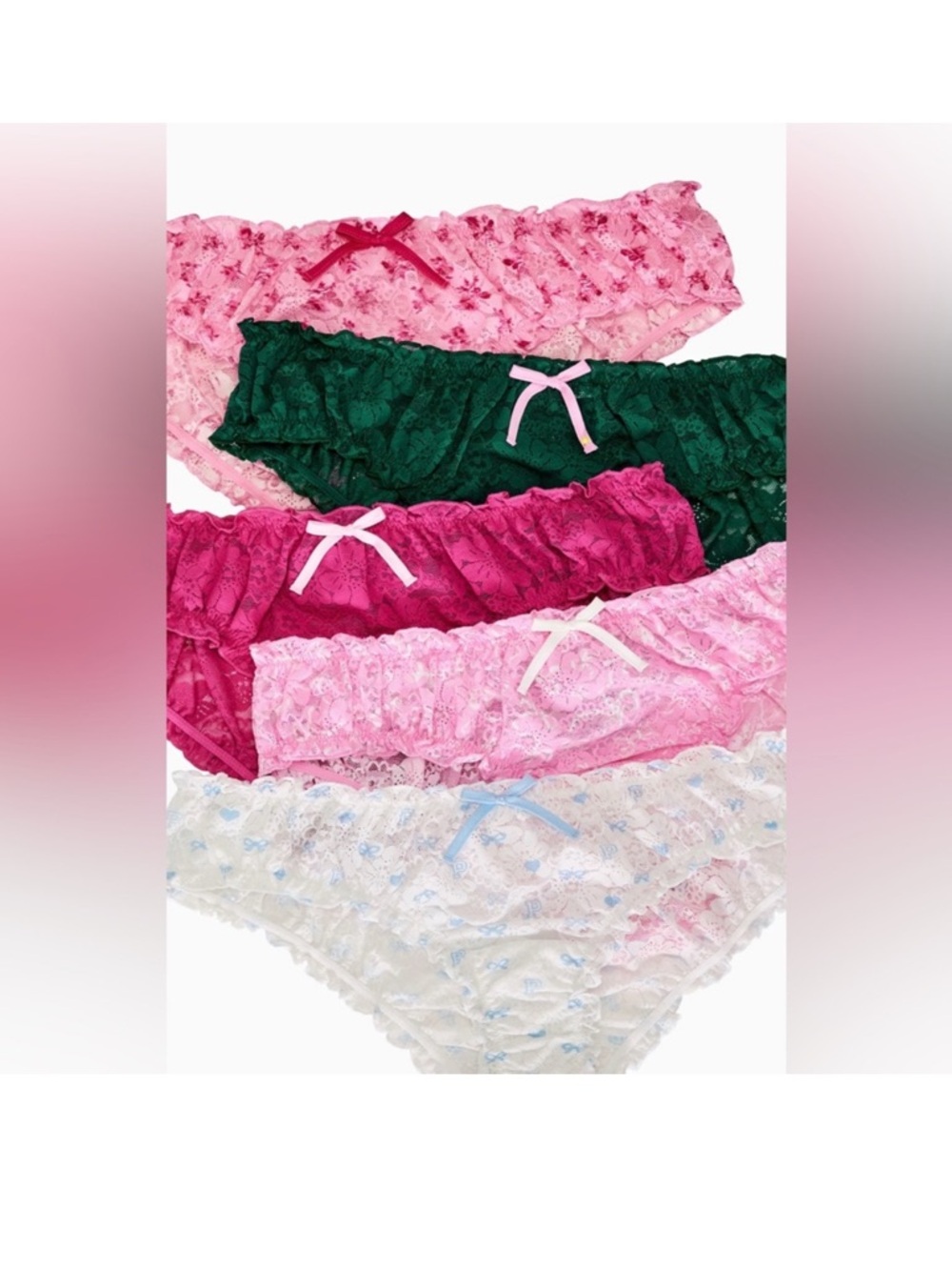 Loveshackfancy x Pink Ruffled Bikini Panty Set